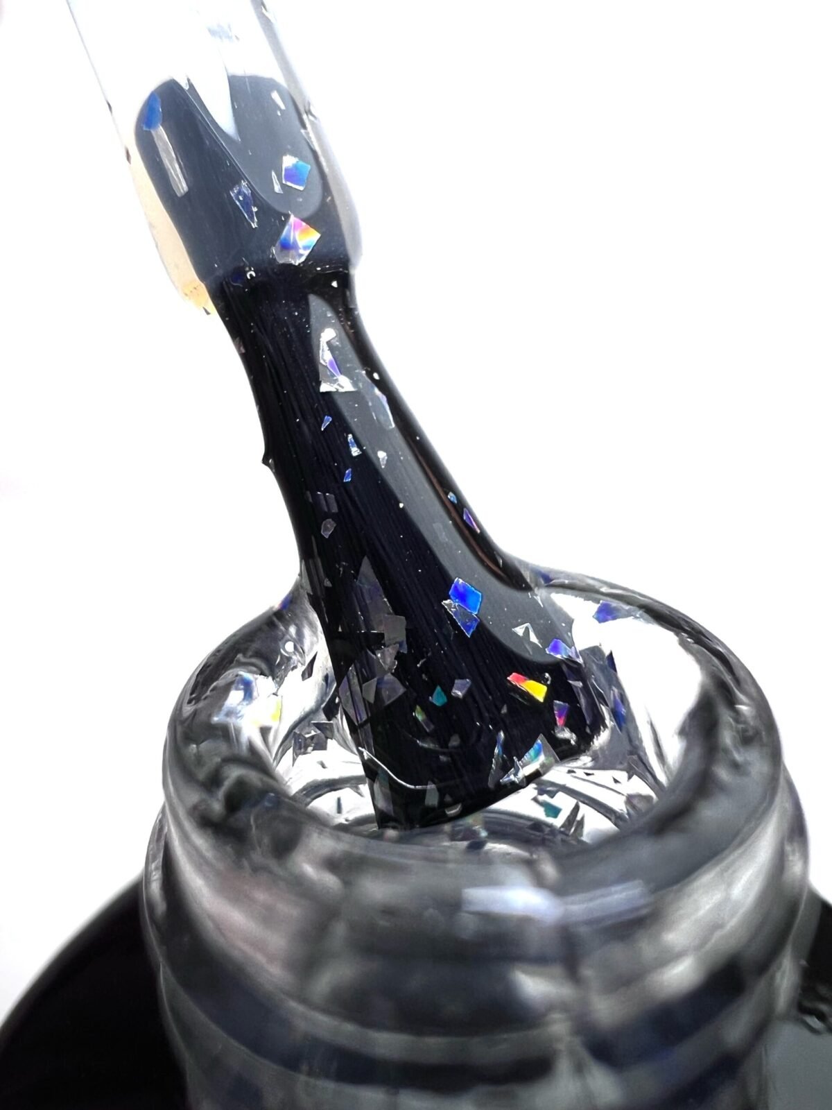 Gēla lakas virskārta (top coat), "FLAKES HOLOGRAPHIC", 12 ml - Image 3