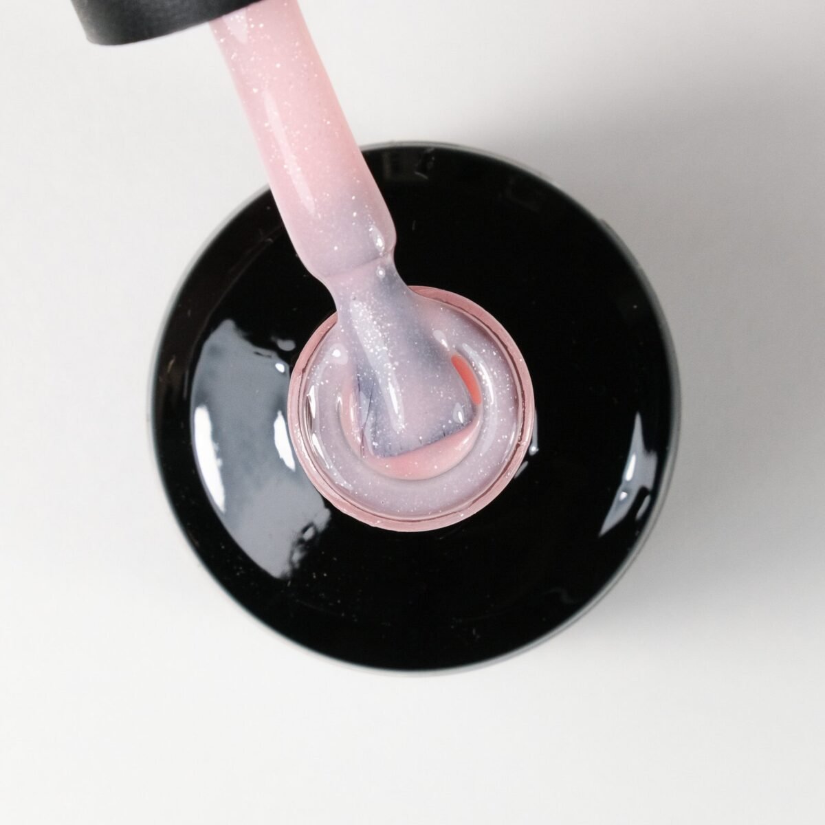 Lakošanas gēls pudelītē "Liquid builder gel" ar spīdumiem nr. 9, 15ml - Image 2